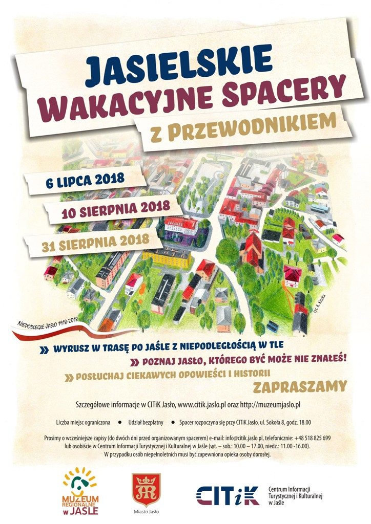 jasielskie wakacyjne spacery z przewodnikiem