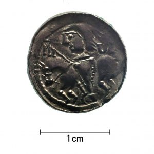 0001 zbiory numizmatyczne st. kadyiego; bolesław ii Śmiały (1058-1079); denar - rewers
