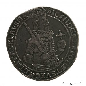 0413 zbiory numizmatyczne st. kadyiego; zygmunt iii waza (1631); talar toruński – awers