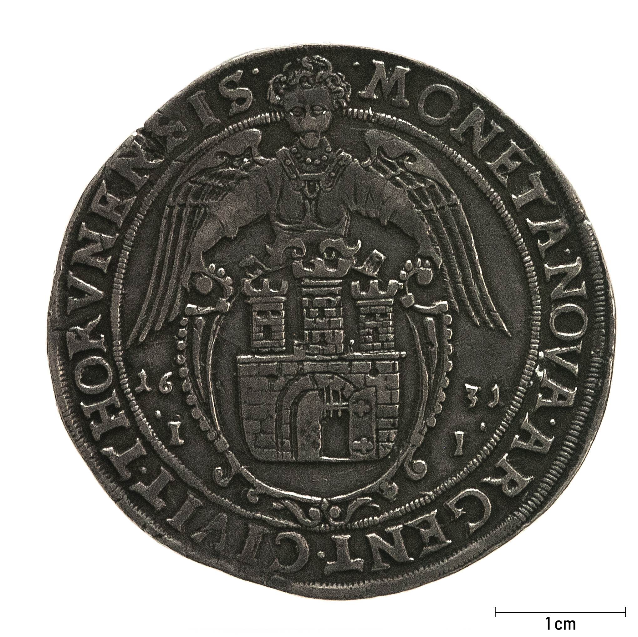 0413 zbiory numizmatyczne st. kadyiego; zygmunt iii waza (1631); talar toruński – rewers