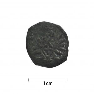0460 zbiory numizmatyczne st. kadyiego; zygmunt iii waza (1610); denar poznański- awers