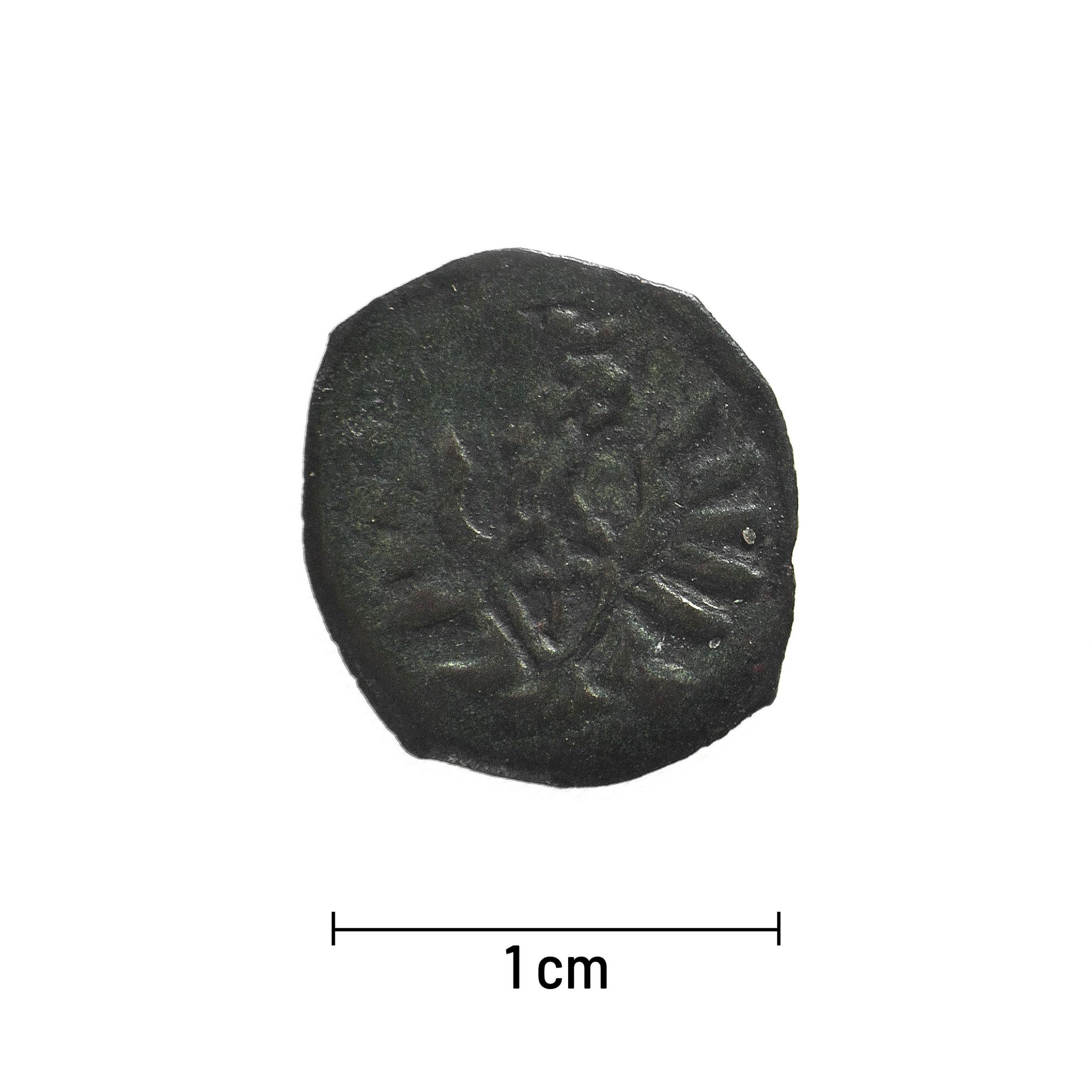 0460 zbiory numizmatyczne st. kadyiego; zygmunt iii waza (1610); denar poznański- awers
