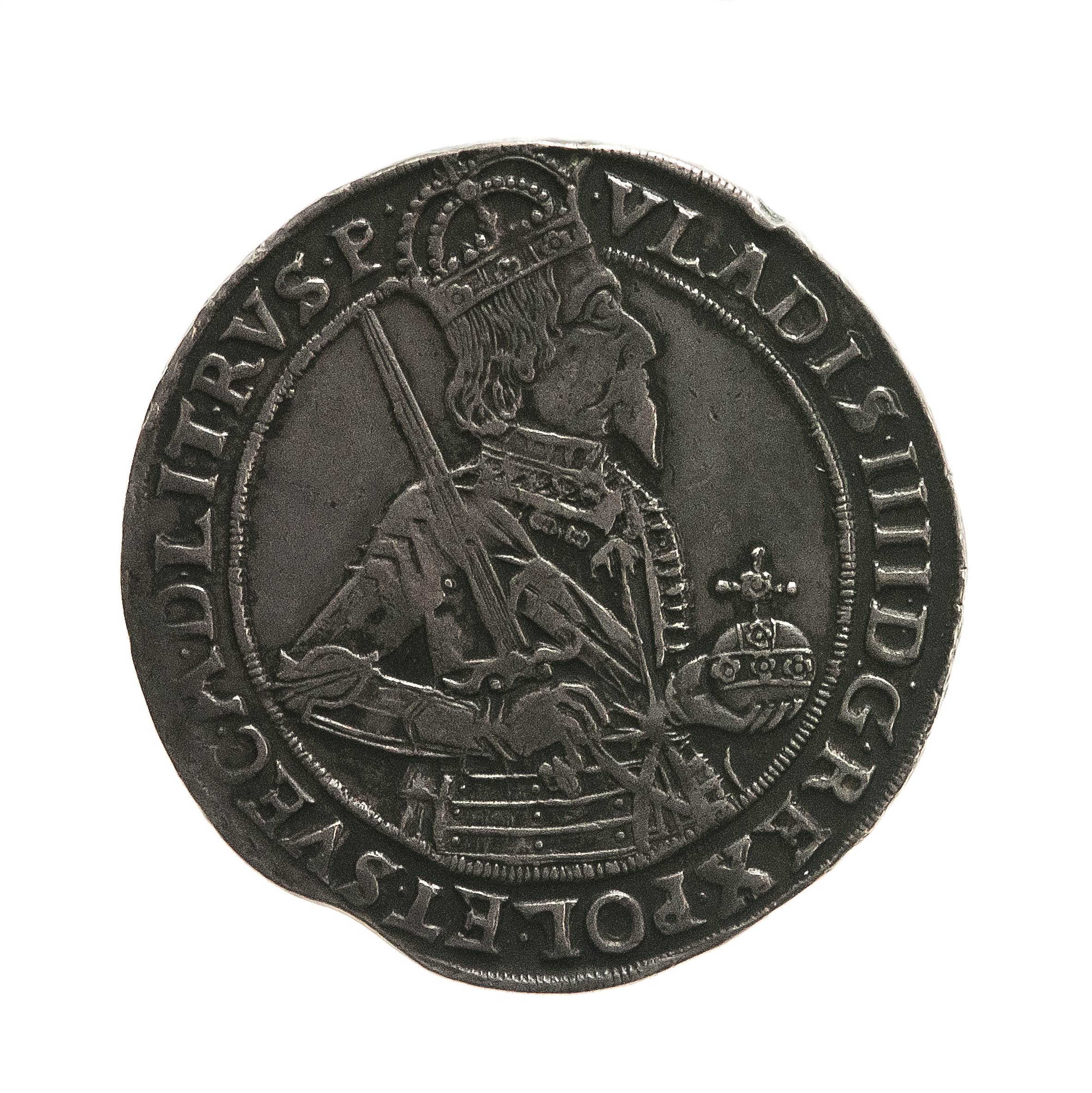 0467 zbiory numizmatyczne st. kadyiego; władysław iv waza (1633); talar toruński – awers
