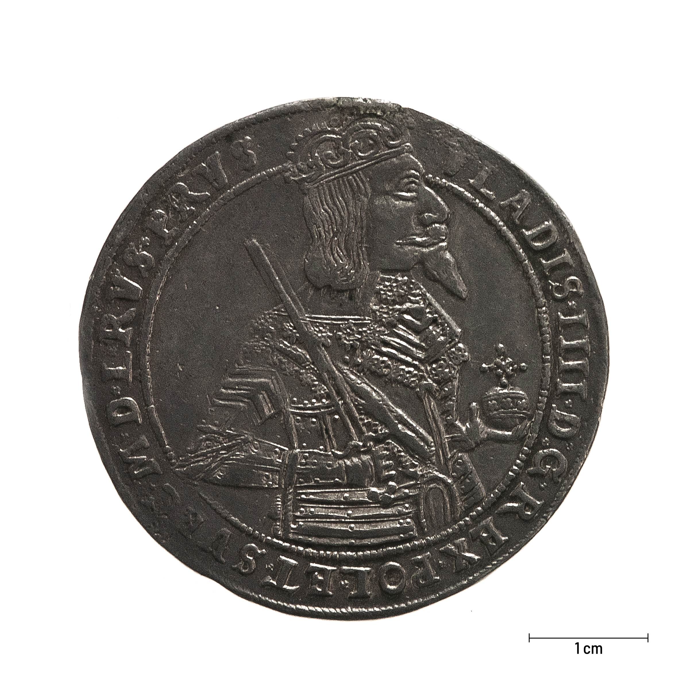 0469 zbiory numizmatyczne st. kadyiego; władysław iv  waza (1638); talar toruński – awers