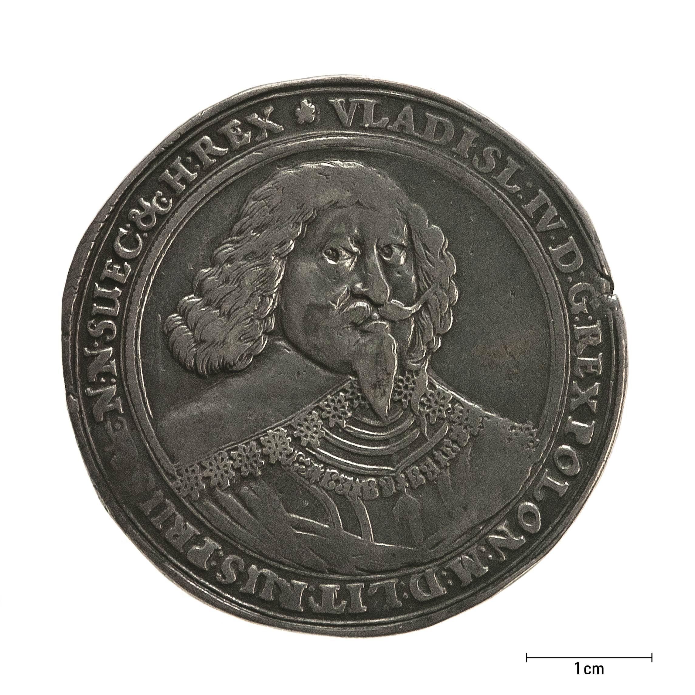 0470 zbiory numizmatyczne st. kadyiego; władysław iv waza (1637); talar gdański – awers