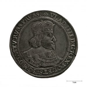 0472 zbiory numizmatyczne st. kadyiego; władysław iv waza (1639); talar gdański(2) – awers
