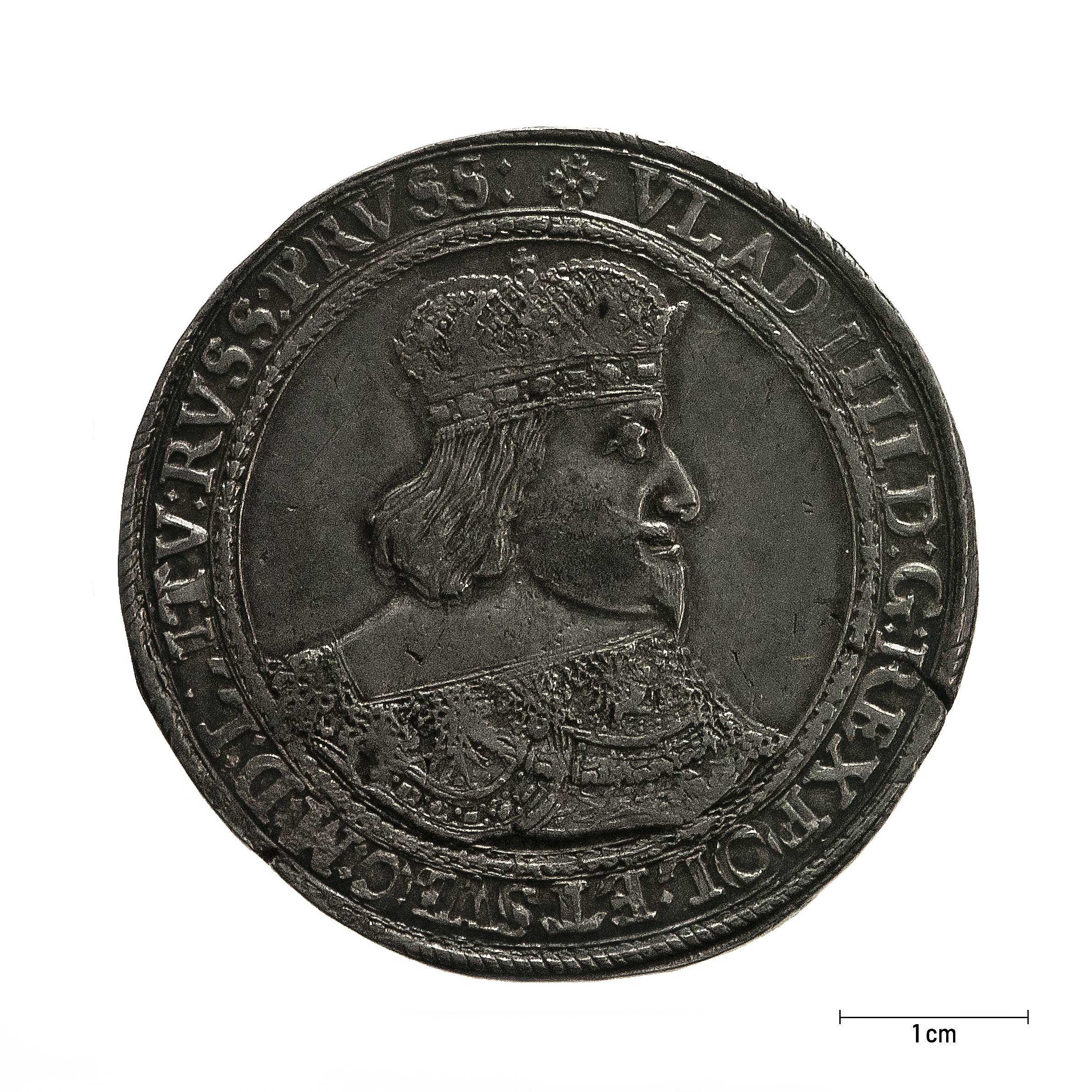 0472 zbiory numizmatyczne st. kadyiego; władysław iv waza (1639); talar gdański(2) – awers