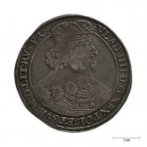 0473 zbiory numizmatyczne st. kadyiego; władysław iv waza (1640); talar gdański – awers