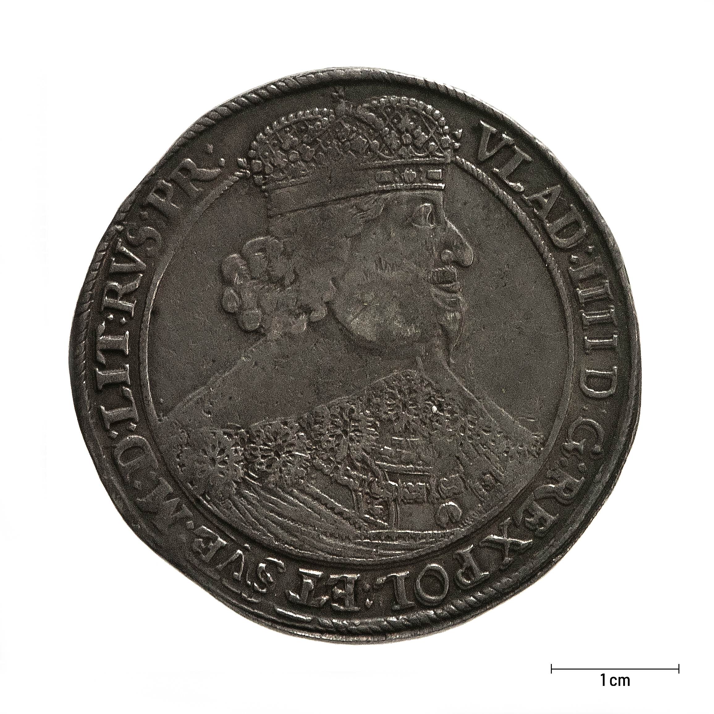 0473 zbiory numizmatyczne st. kadyiego; władysław iv waza (1640); talar gdański – awers