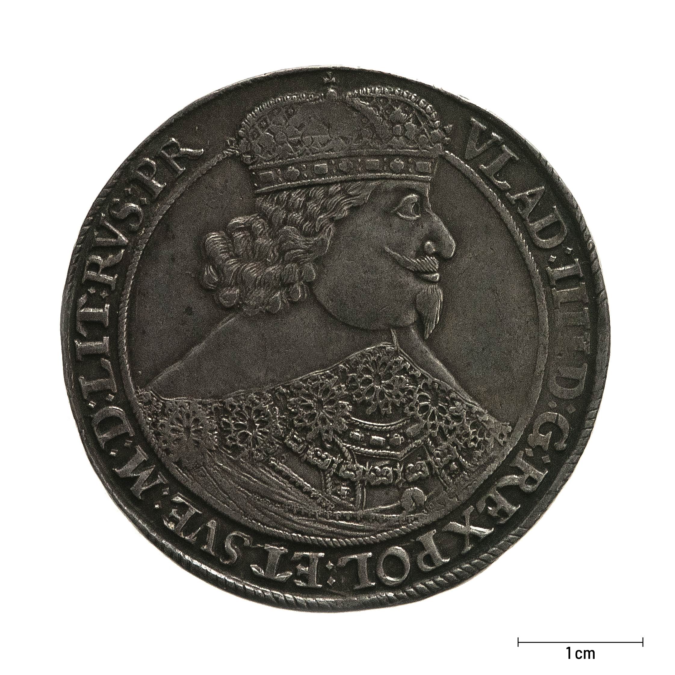 0474 zbiory numizmatyczne st. kadyiego; władysław iv waza (1641); talar gdański – awers