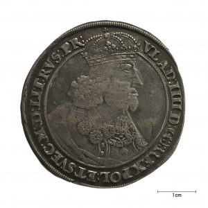 0475 zbiory numizmatyczne st. kadyiego; władysław iv waza (1648); talar gdański – awers