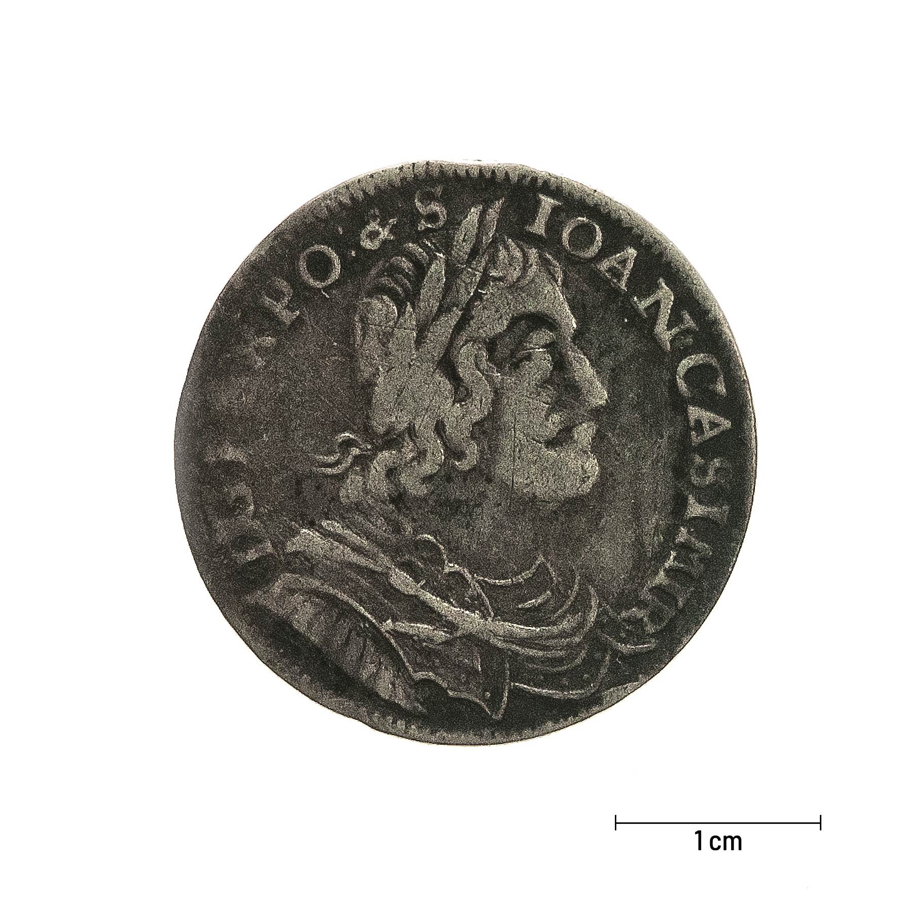 0519 zbiory numizmatyczne st. kadyiego; jan kazimierz (1652); ort koronny– awers