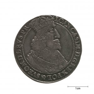 0571 zbiory numizmatyczne st. kadyiego; jan kazimierz (1649); półtalar gdański– awers