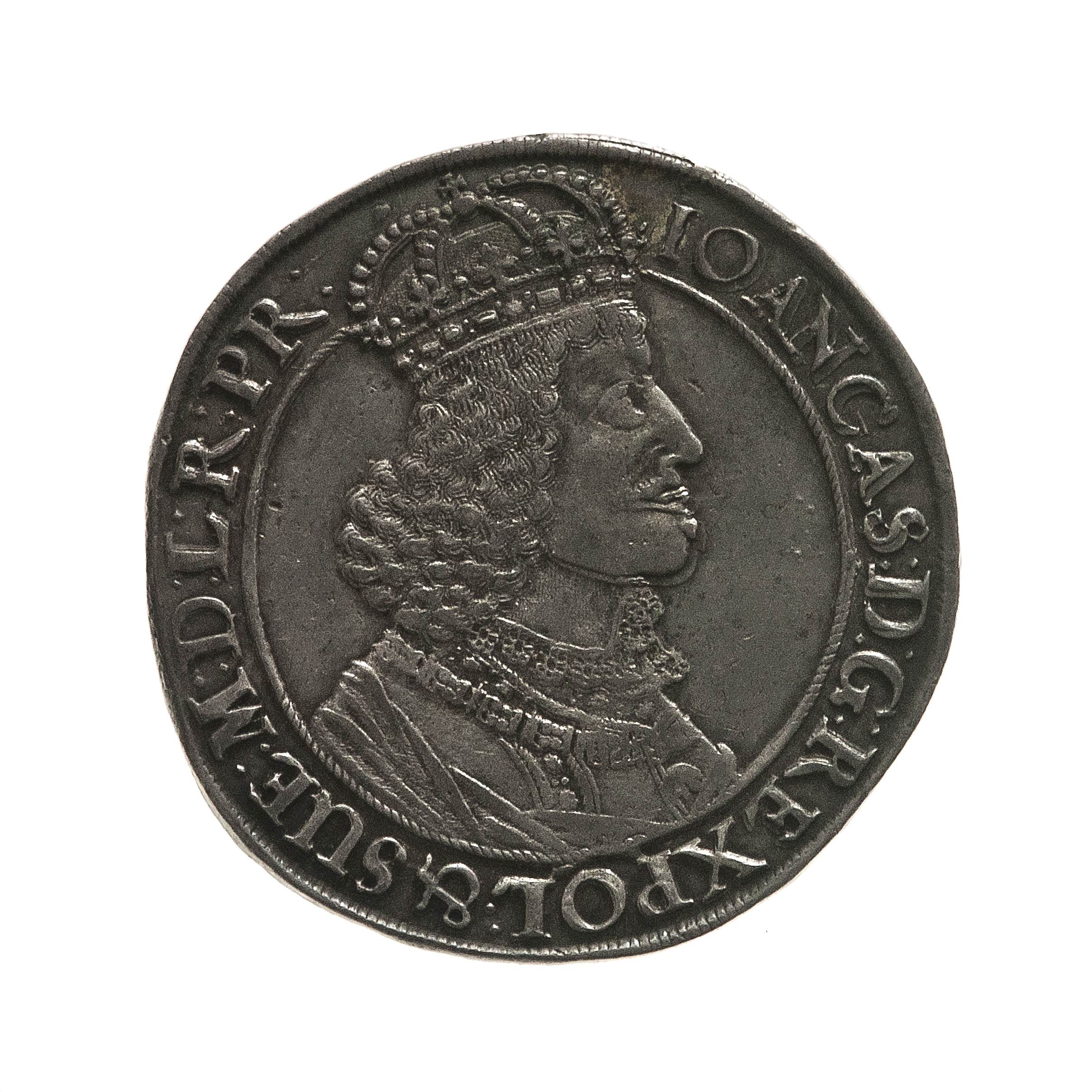 0575 zbiory numizmatyczne st. kadyiego; jan kazimierz (1650); talar gdański– awers