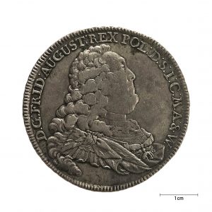 0658 zbiory numizmatyczne st. kadyiego; august iii sas (1757); talar sasko-polski – awers