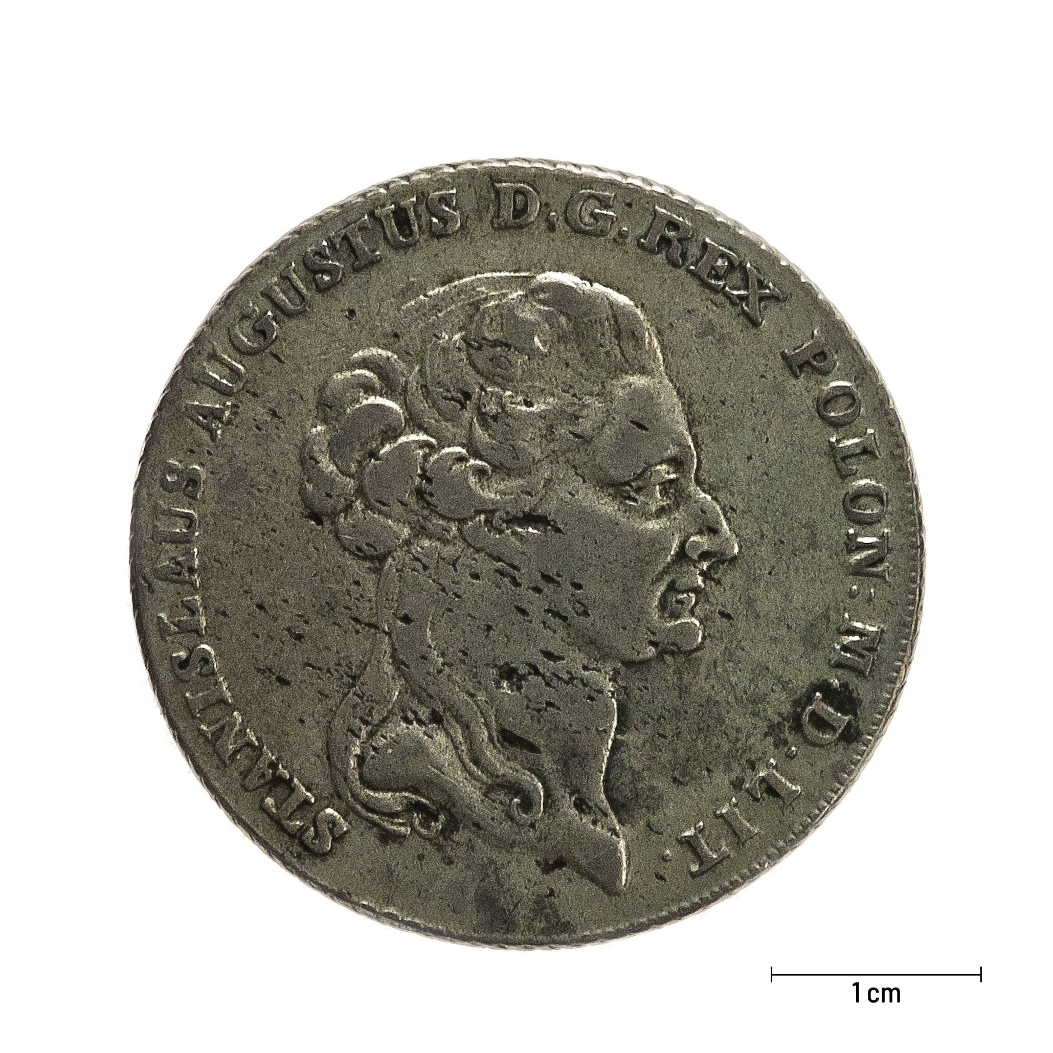 0739 zbiory numizmatyczne st. kadyiego; stanisław august (1794); talar 6 złotowy – awers