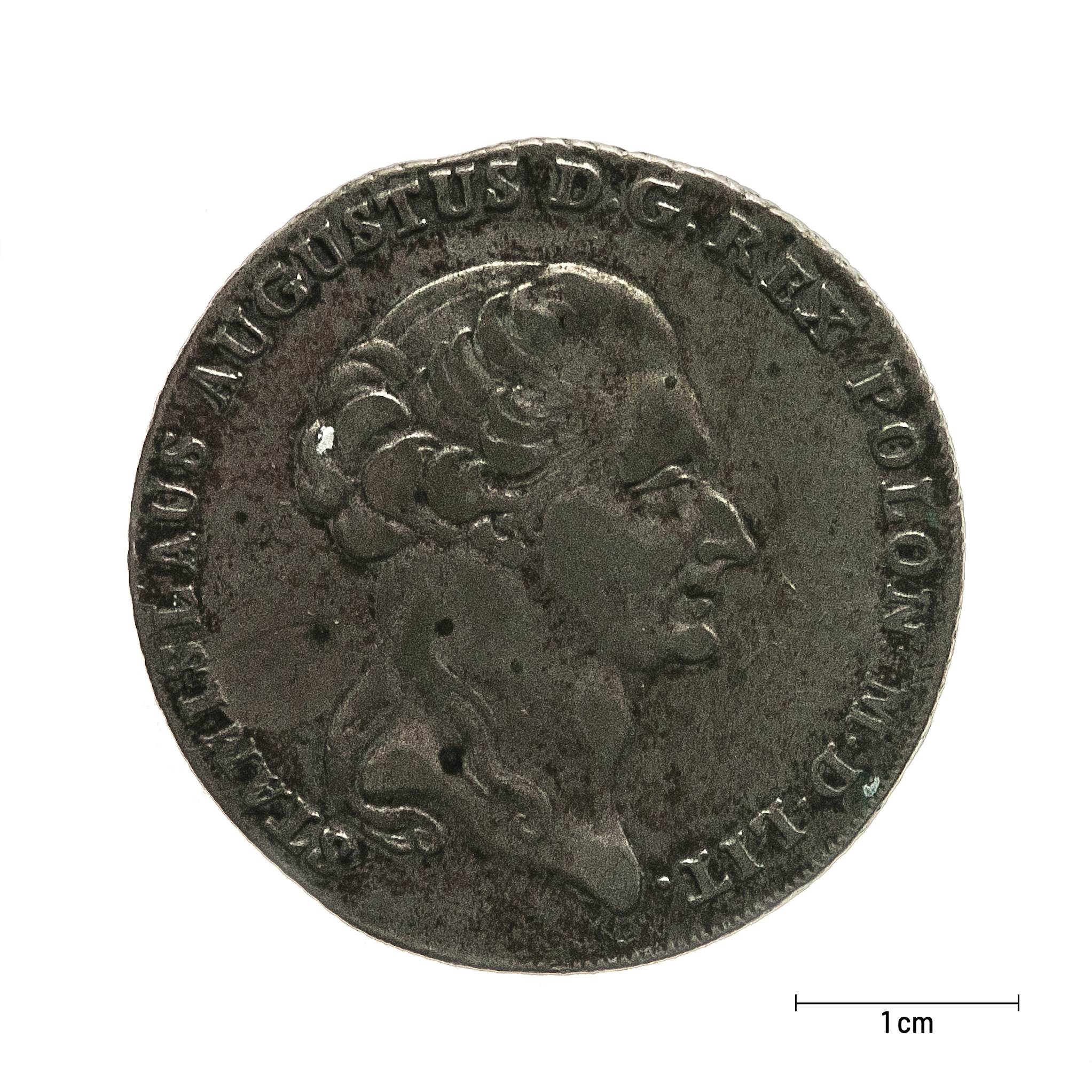 0740 zbiory numizmatyczne st. kadyiego; stanisław august (1795); talar 6 złotowy – awers
