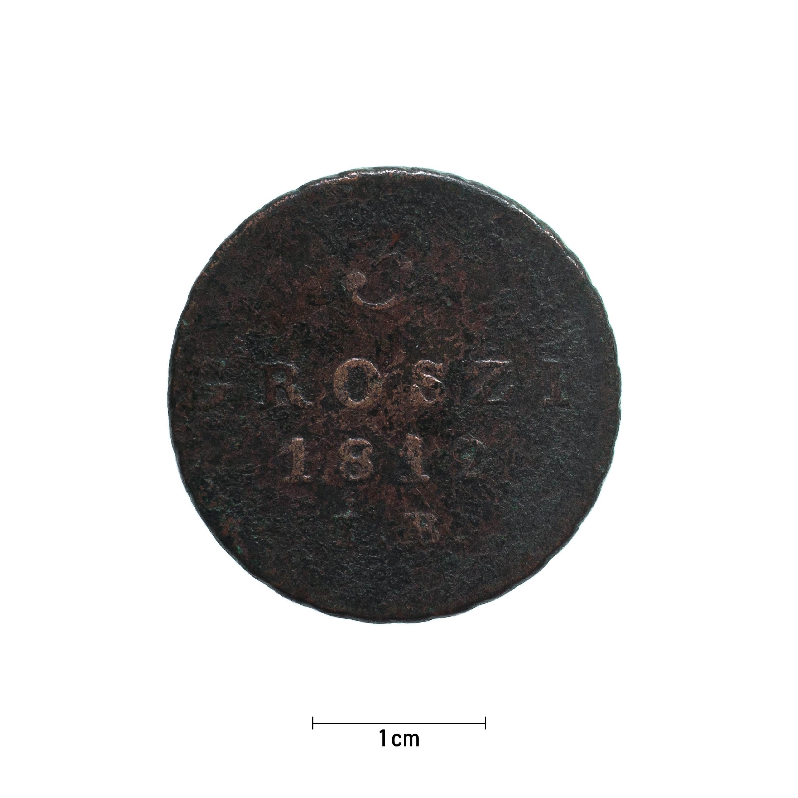 0764 zbiory numizmatyczne st. kadyiego; księstwo warszawskie (1812); trojak- rewers