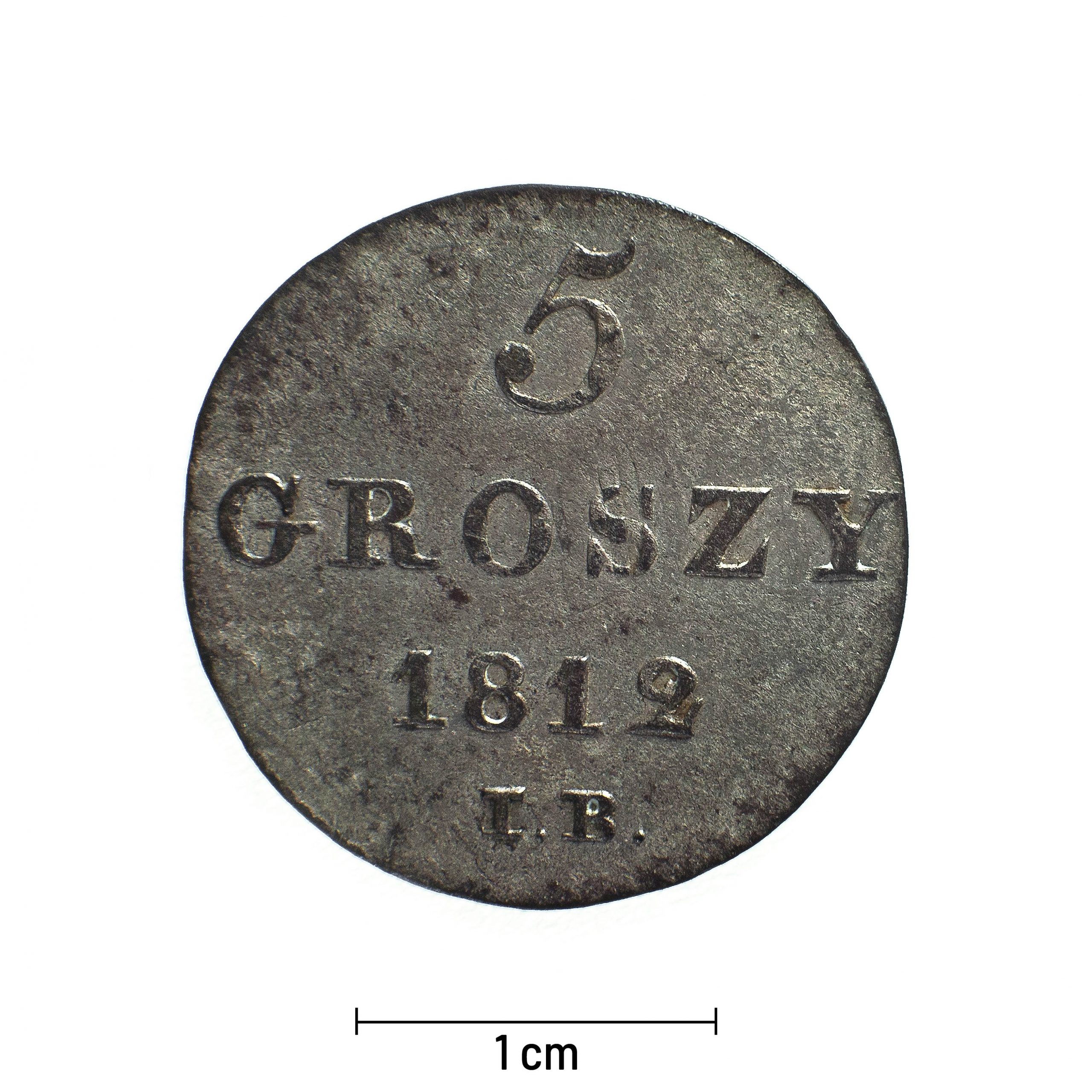 0766 zbiory numizmatyczne st. kadyiego; księstwo warszawskie (1812); 5 groszy- rewers