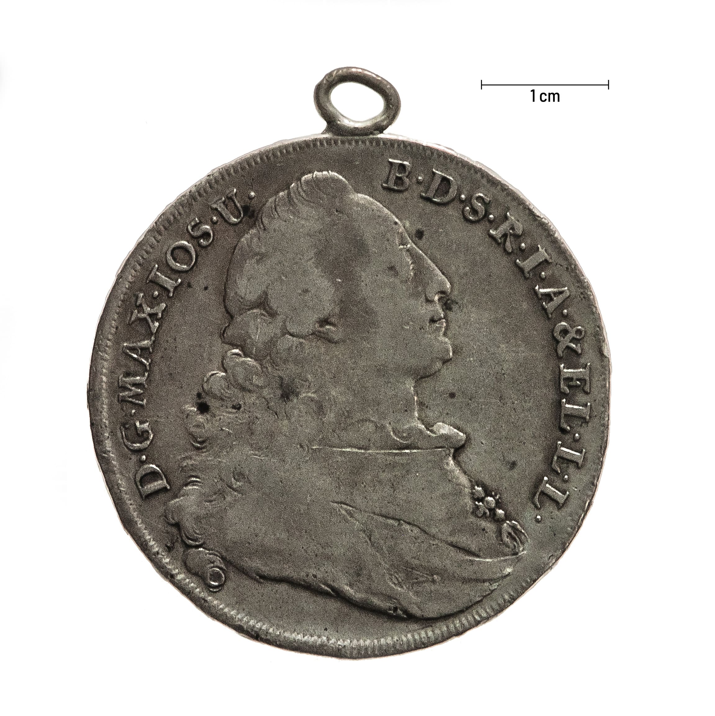 0927 Zbiory numizmatyczne St. Kadyiego; Maksymilian Józef książę bawarski (1775); talar bawarski - awers