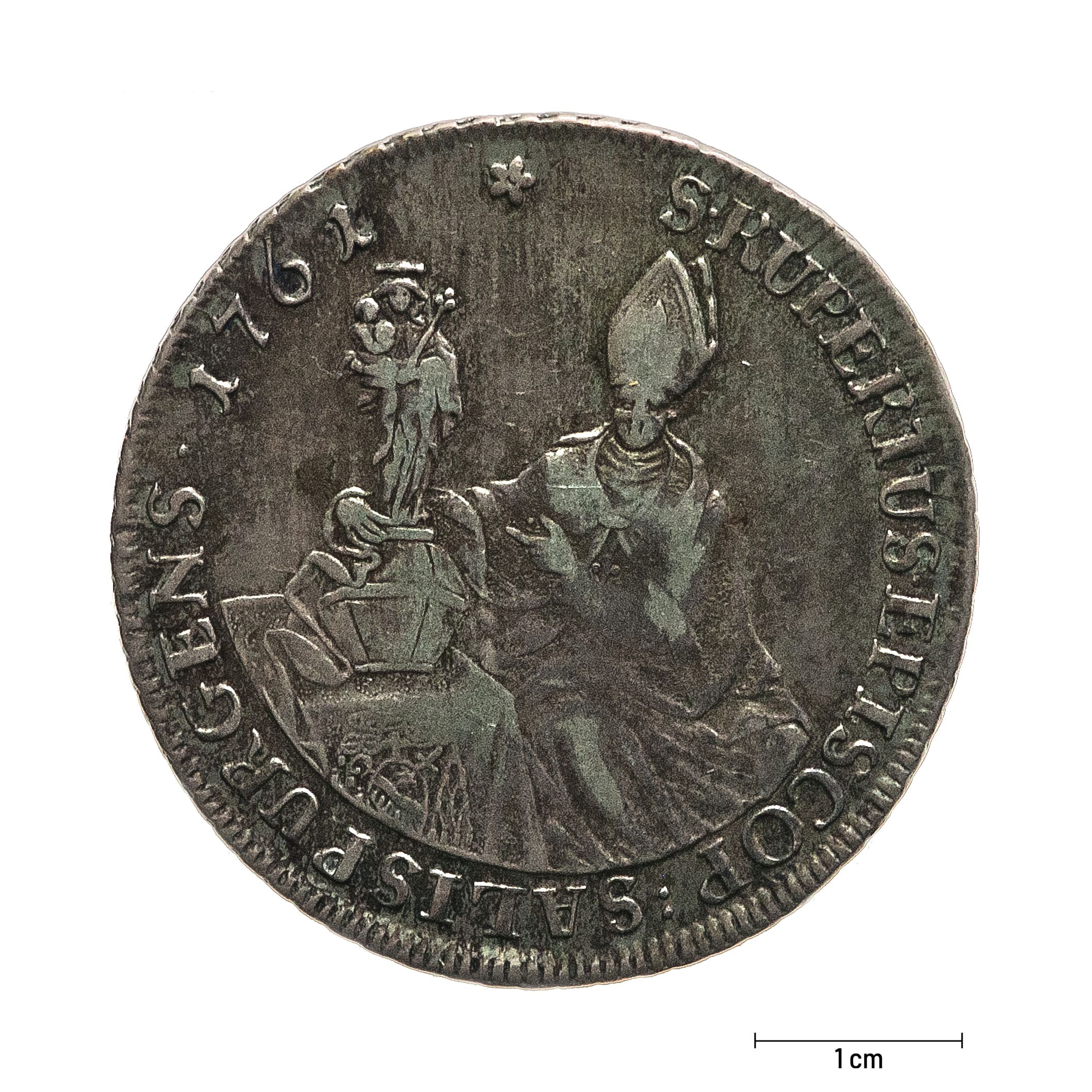 0932 Zbiory numizmatyczne St. Kadyiego; Talar arcybiskupi Salzburg (1761); awers