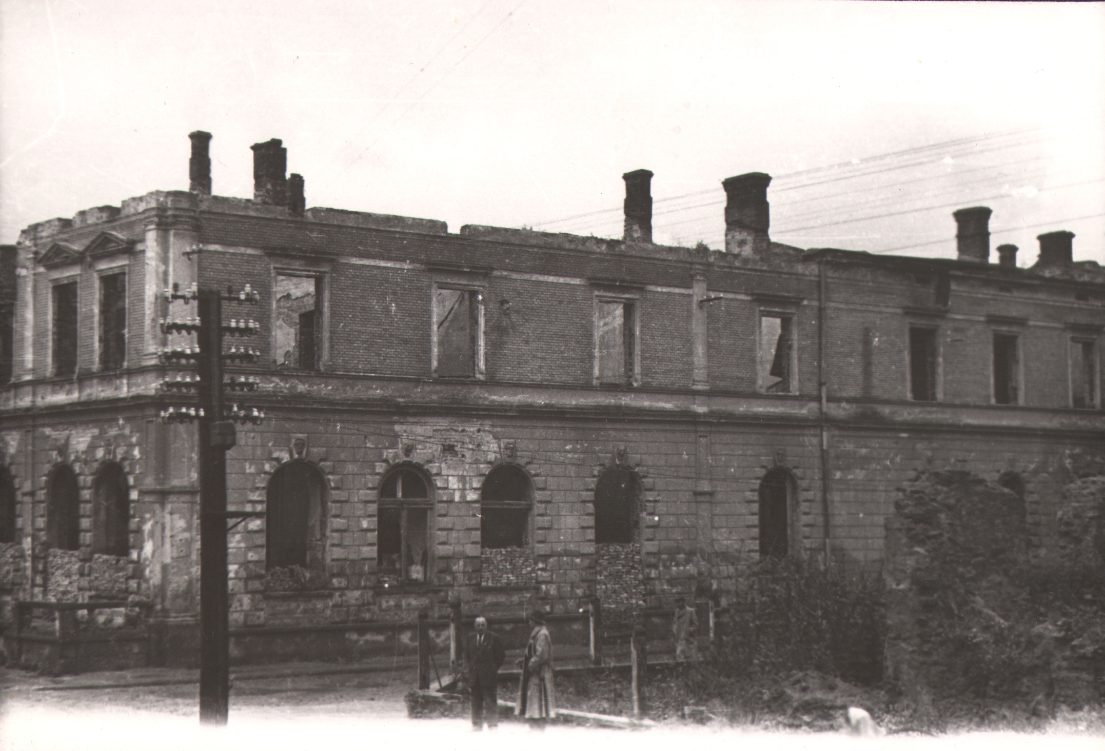 102 af jasło ruiny, hotelu krakowskiego widok od ul. kościuszki 1945 r.