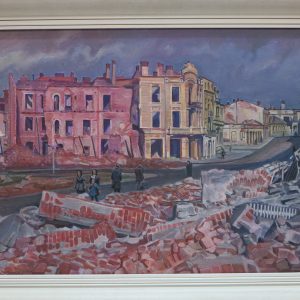 1137 ah  autor stanisław witowski-iskrzyniak, ruiny jasła, olej na płótnie fot bc