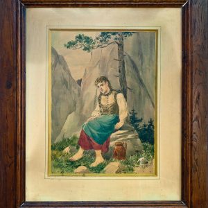 1153 ah akwarela ilustracja do balladyny, seweryn bieszczad, druga poł. xix w. 70x56 cm