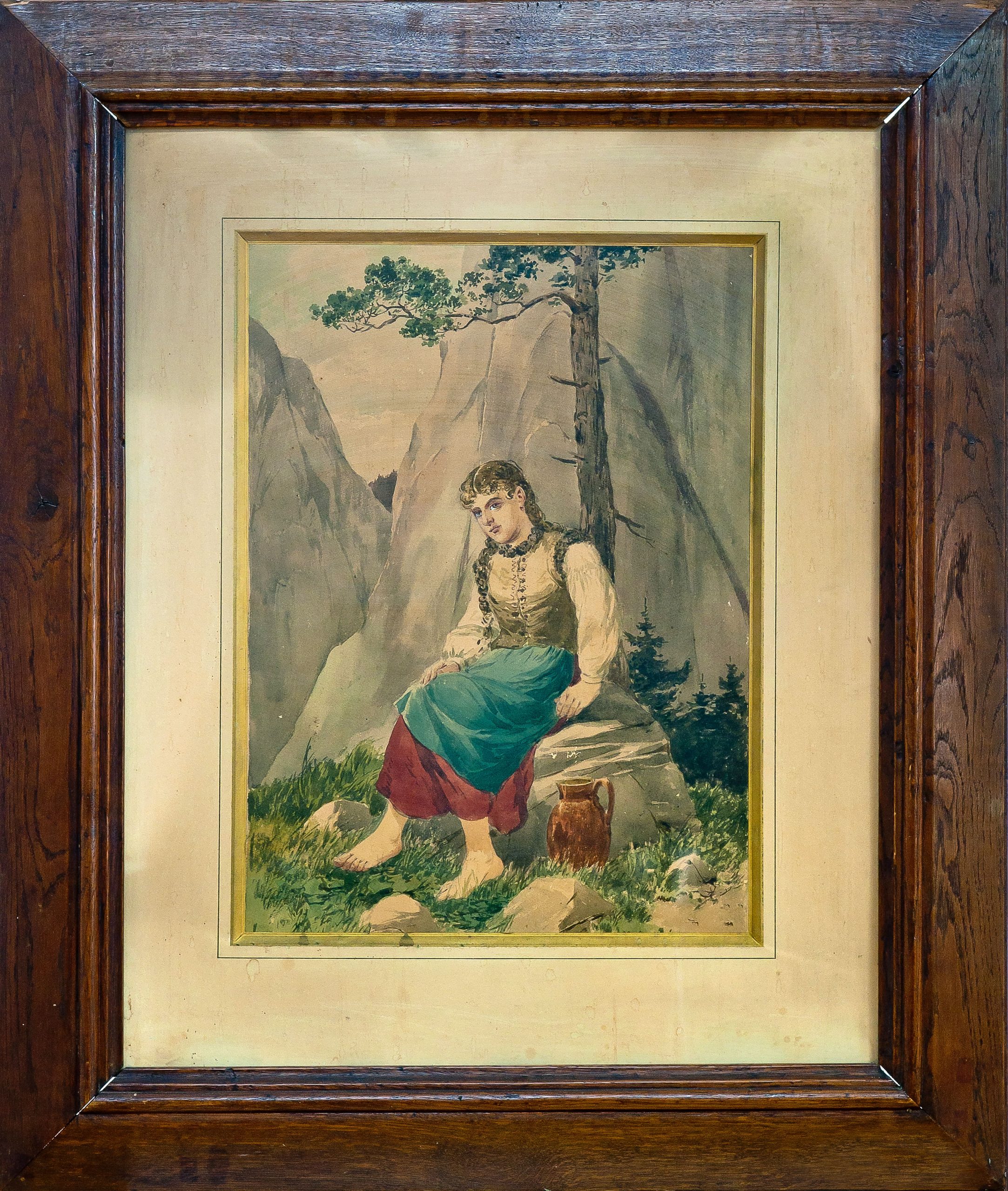 1153 ah akwarela ilustracja do balladyny, seweryn bieszczad, druga poł. xix w. 70x56 cm