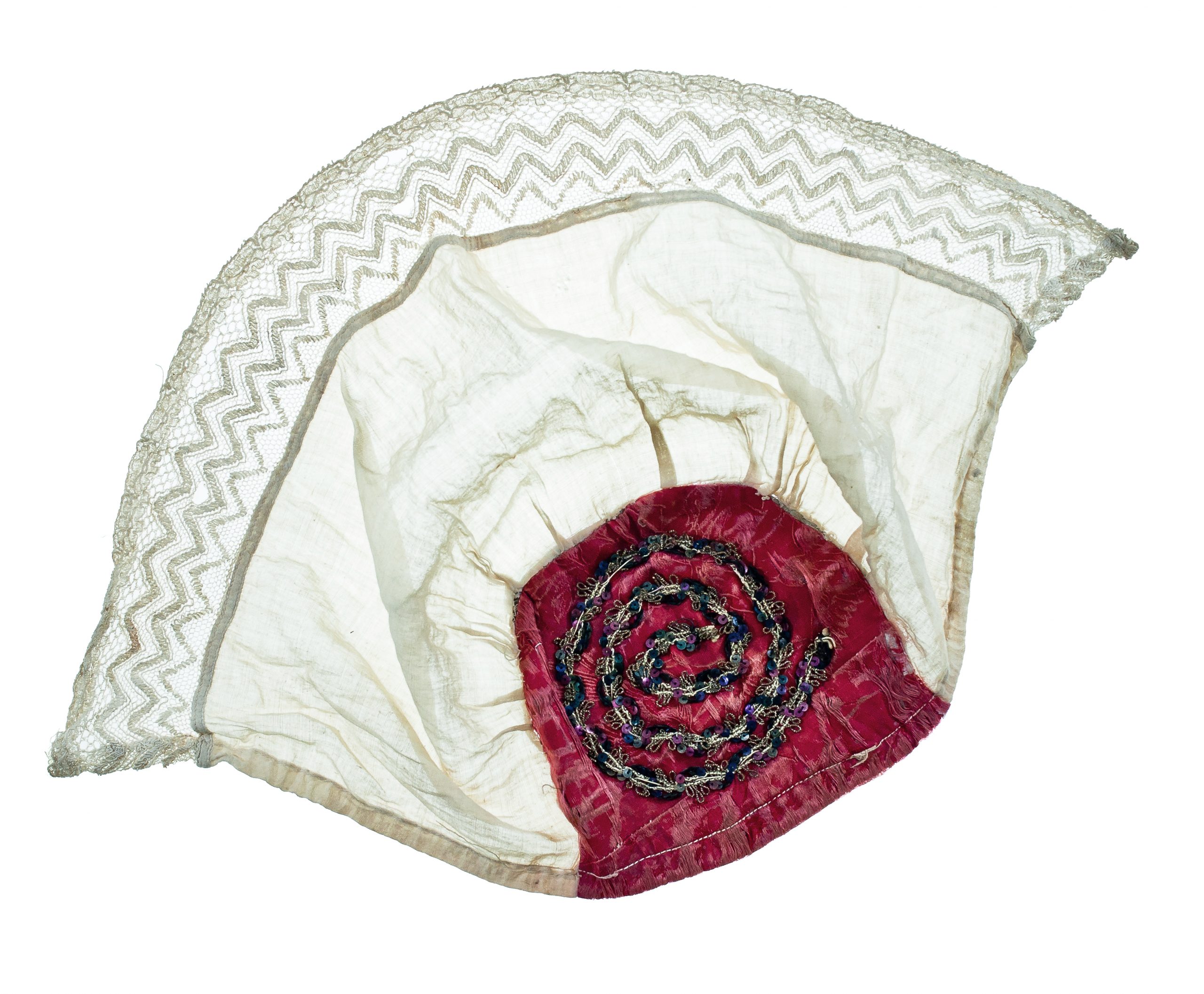 1260 etnografia - czepiec, tylawa, sprzed 1939 r., wys. 22 cm, śred. denka - 14,5 cm