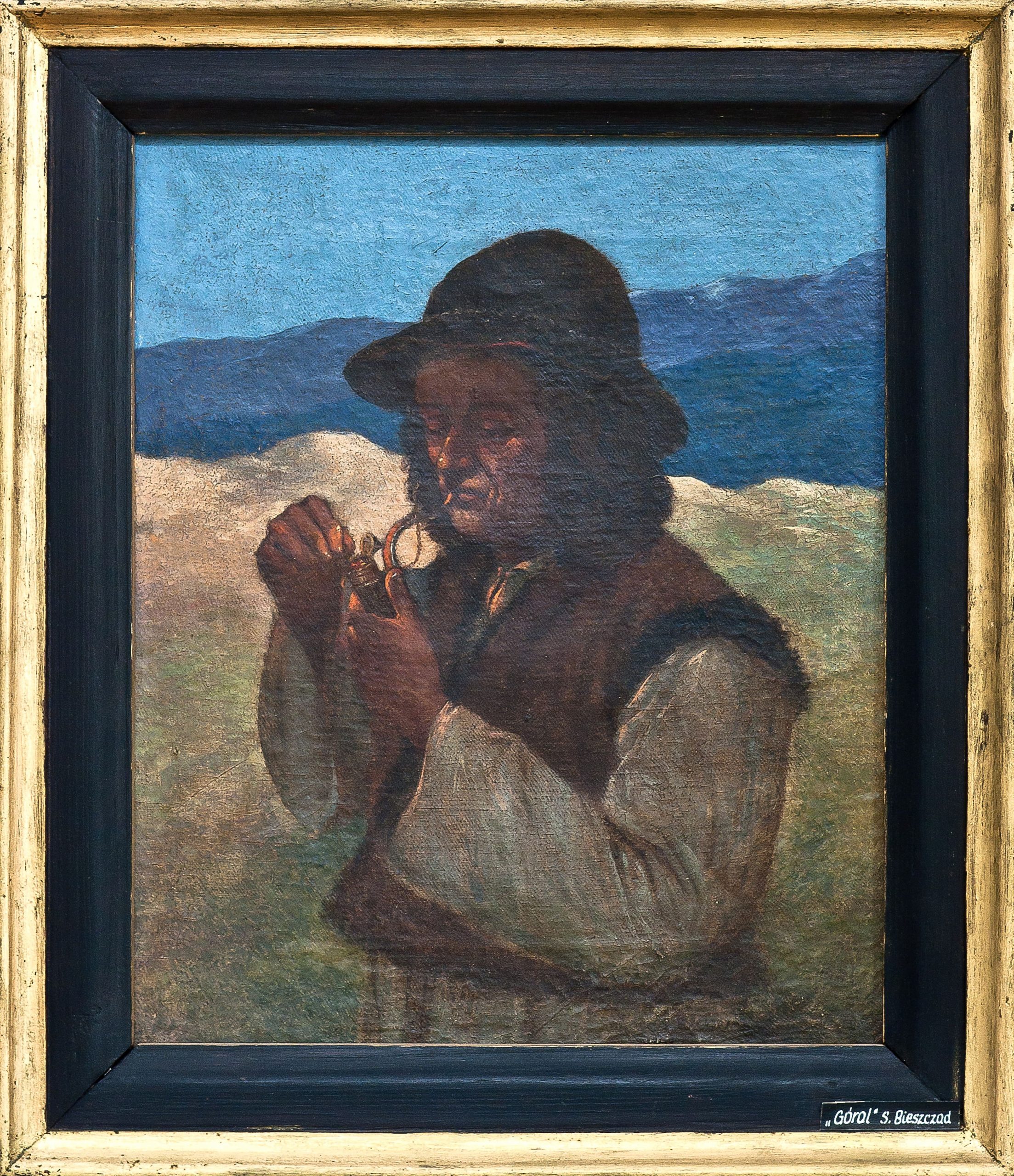 1308 obraz góral, autor seweryn bieszczad, druga połowa xix w. 35x29 cm.