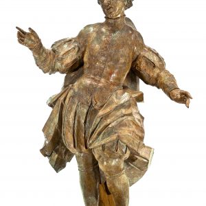 1622 rzeźba, postać młodzieńca, fragment ołtarza, xviiiw.  św. stanisław kostka