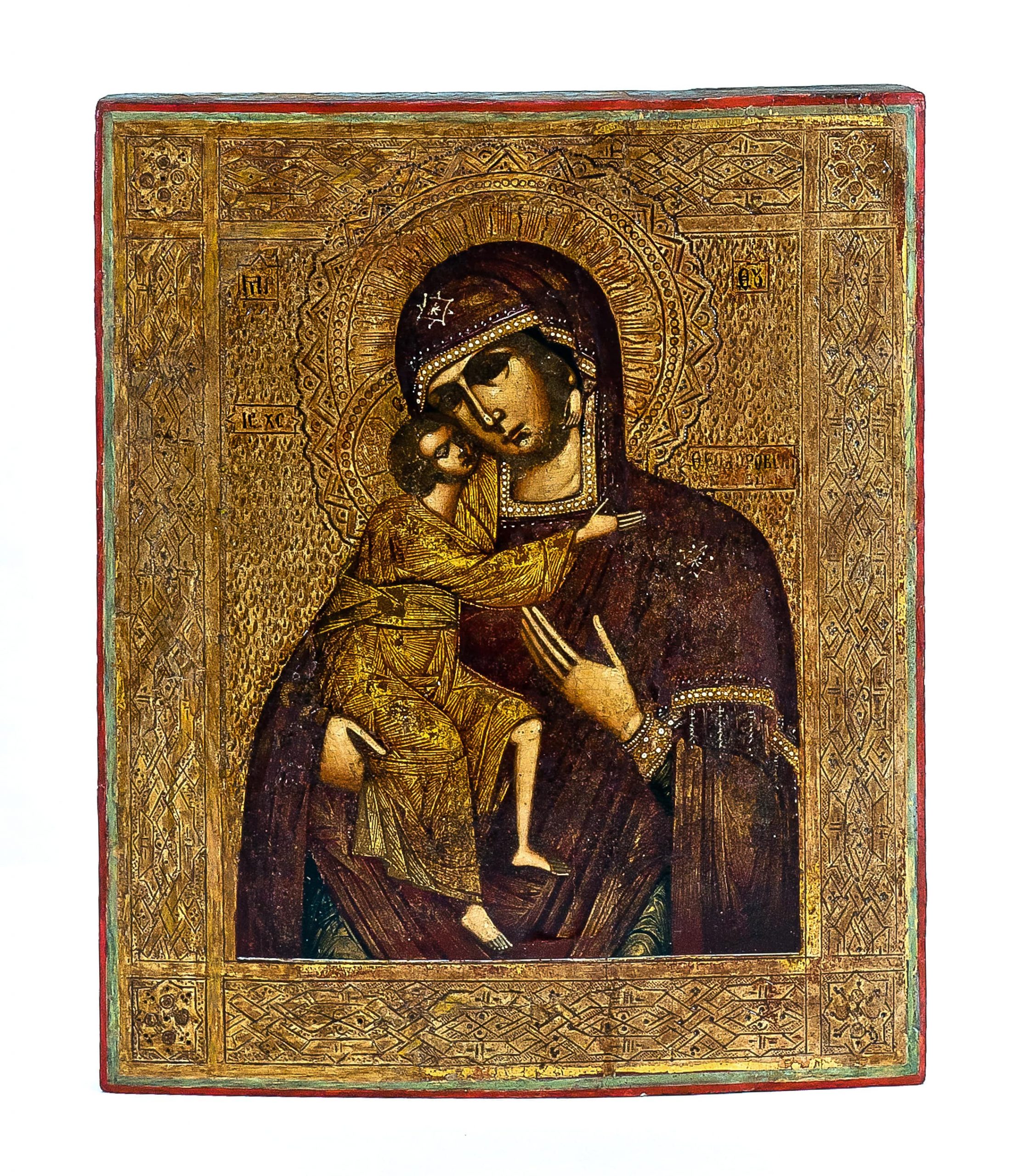 2009 ah ikona, matka boska eleusa fiodorowska, xix w.