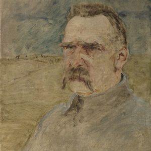 2182 ah autor ignacy pinkas, portret józefa piłsudskiego, olej dykta, 49x40, fot