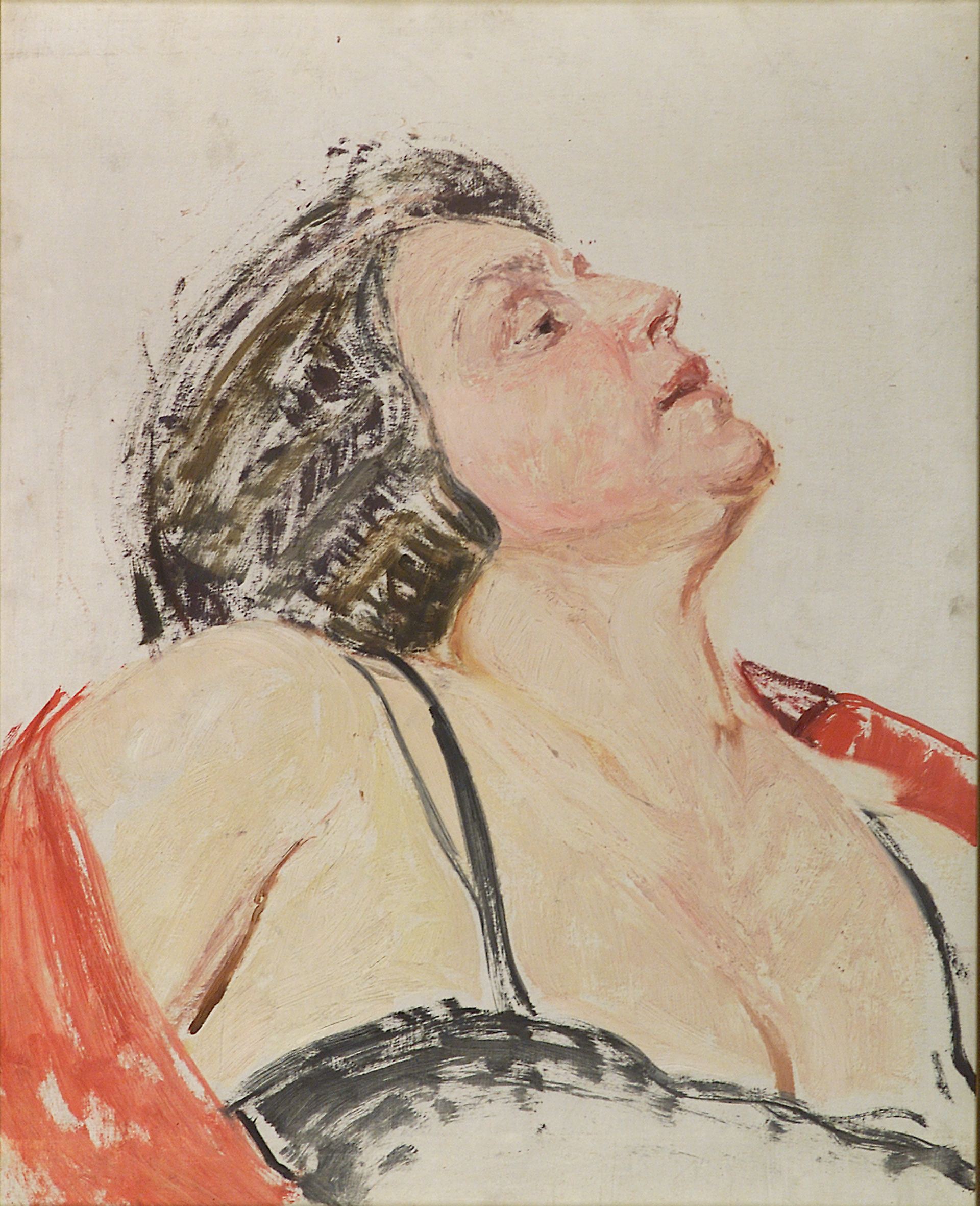 2319 AH autor Ignacy Pinkas, Studium głowy, olej dykta, 50x40, fot