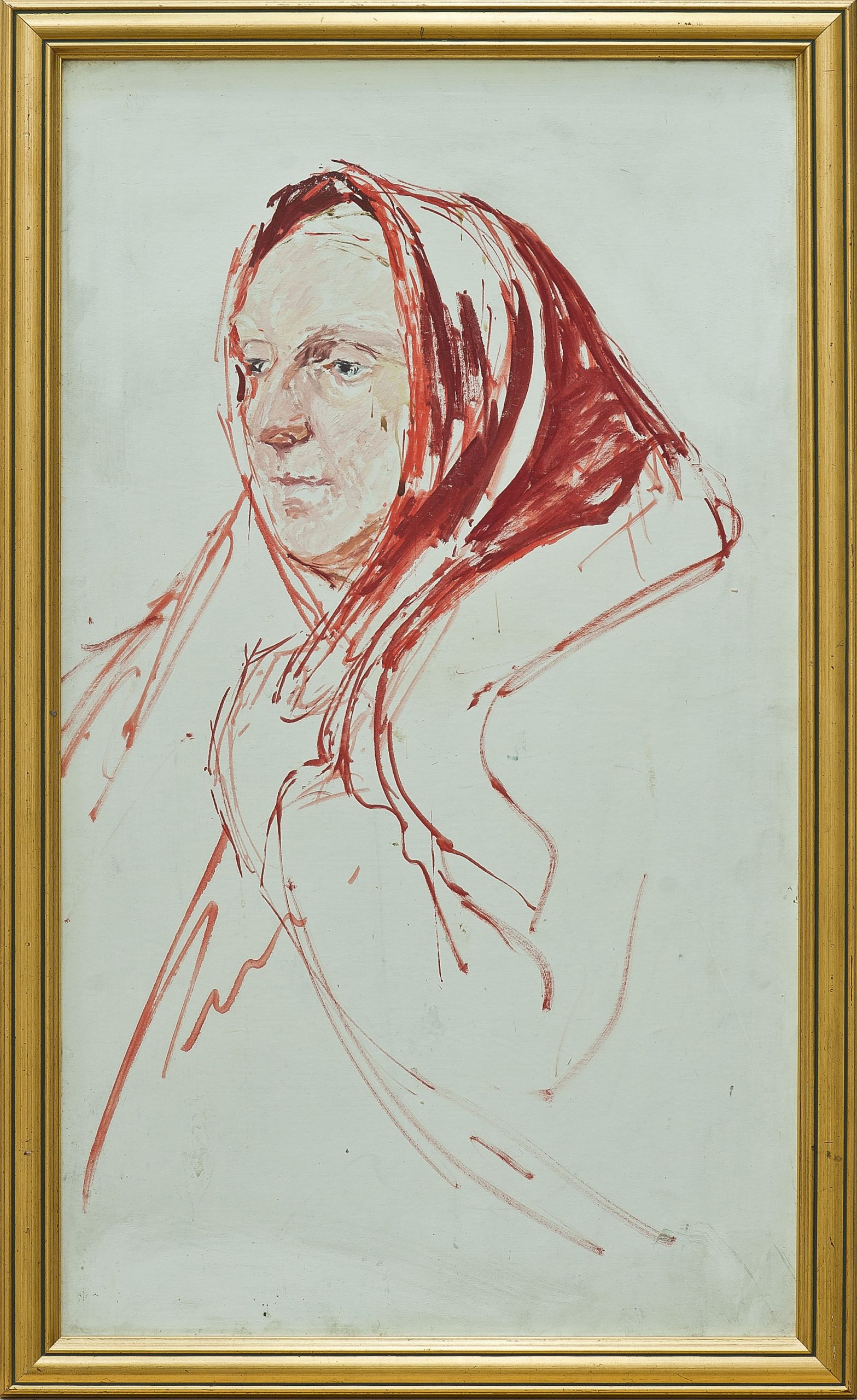 2329 AH autor Ignacy Pinkas, Jatarnia Szkic kobiety, 1933, olej dykta, 43x34, fot. MSz