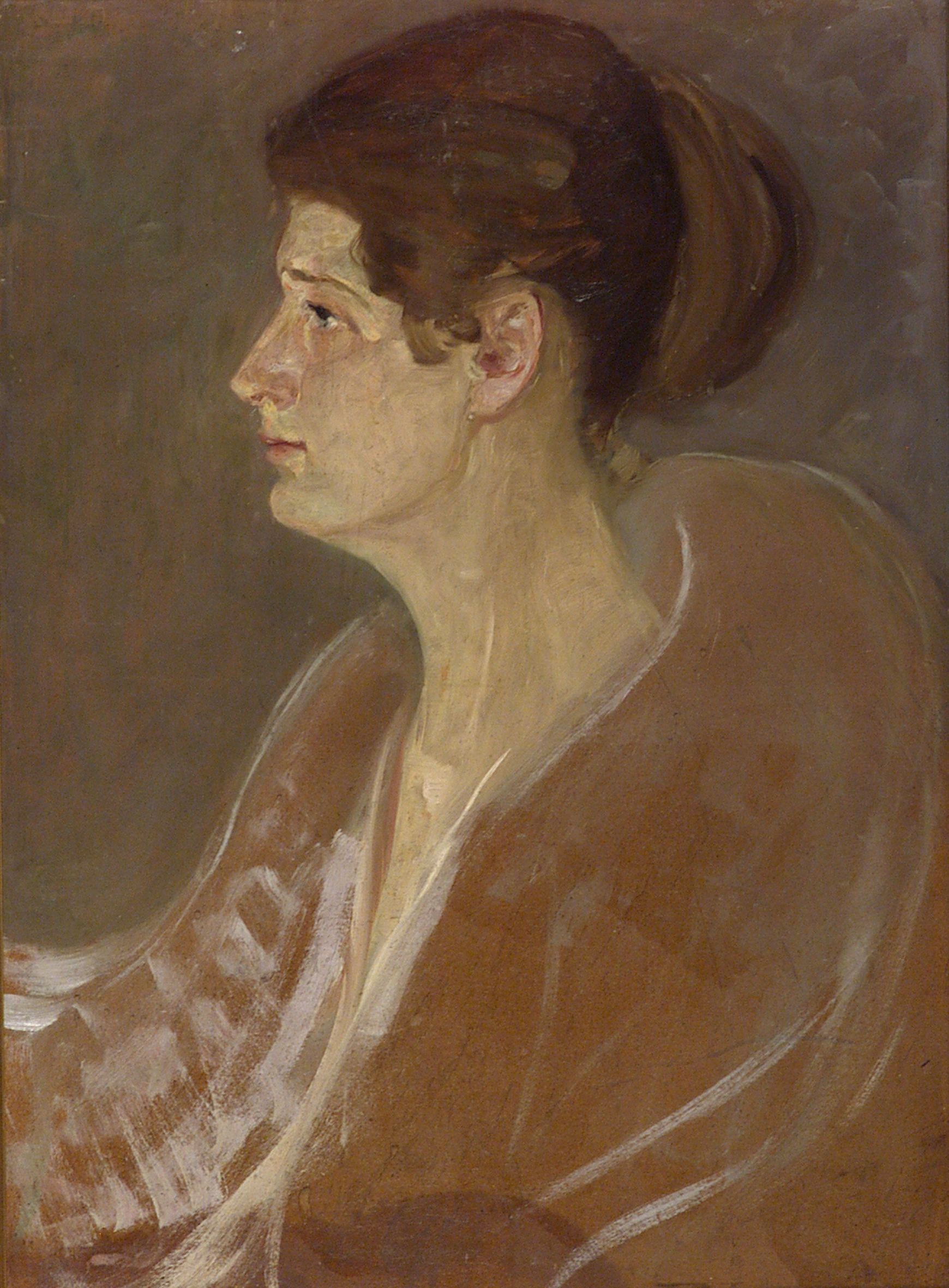 2330 AH autor Ignacy Pinkas, Portret kobiety, olej dykta, 68x50, fot