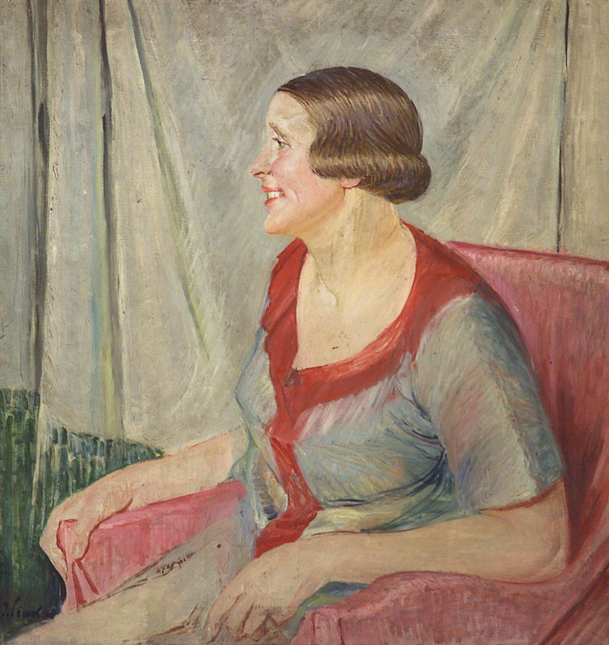 2332 AH autor Ignacy Pinkas, Portret Wł. Kowalskiej, olej płótno, 75x71, fot