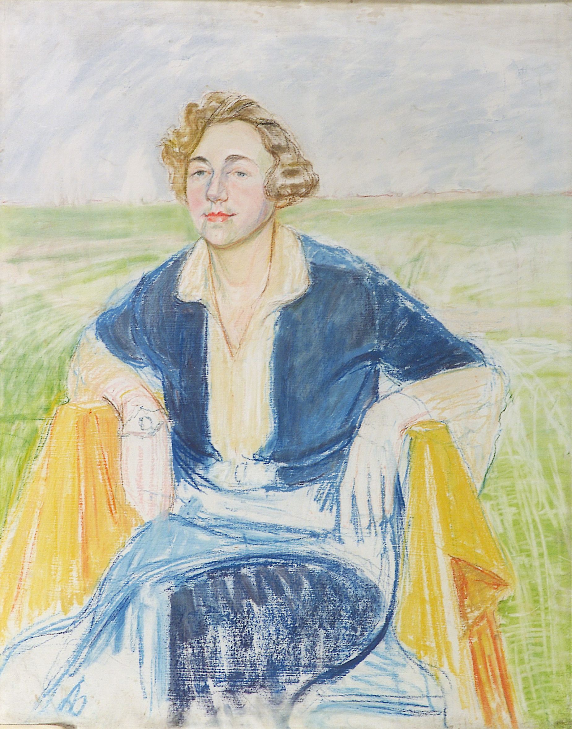 2349 AH autor Ignacy Pinkas, Portret Pani Kwiatkowej, 1933, pastel dykta, 90x70, fot