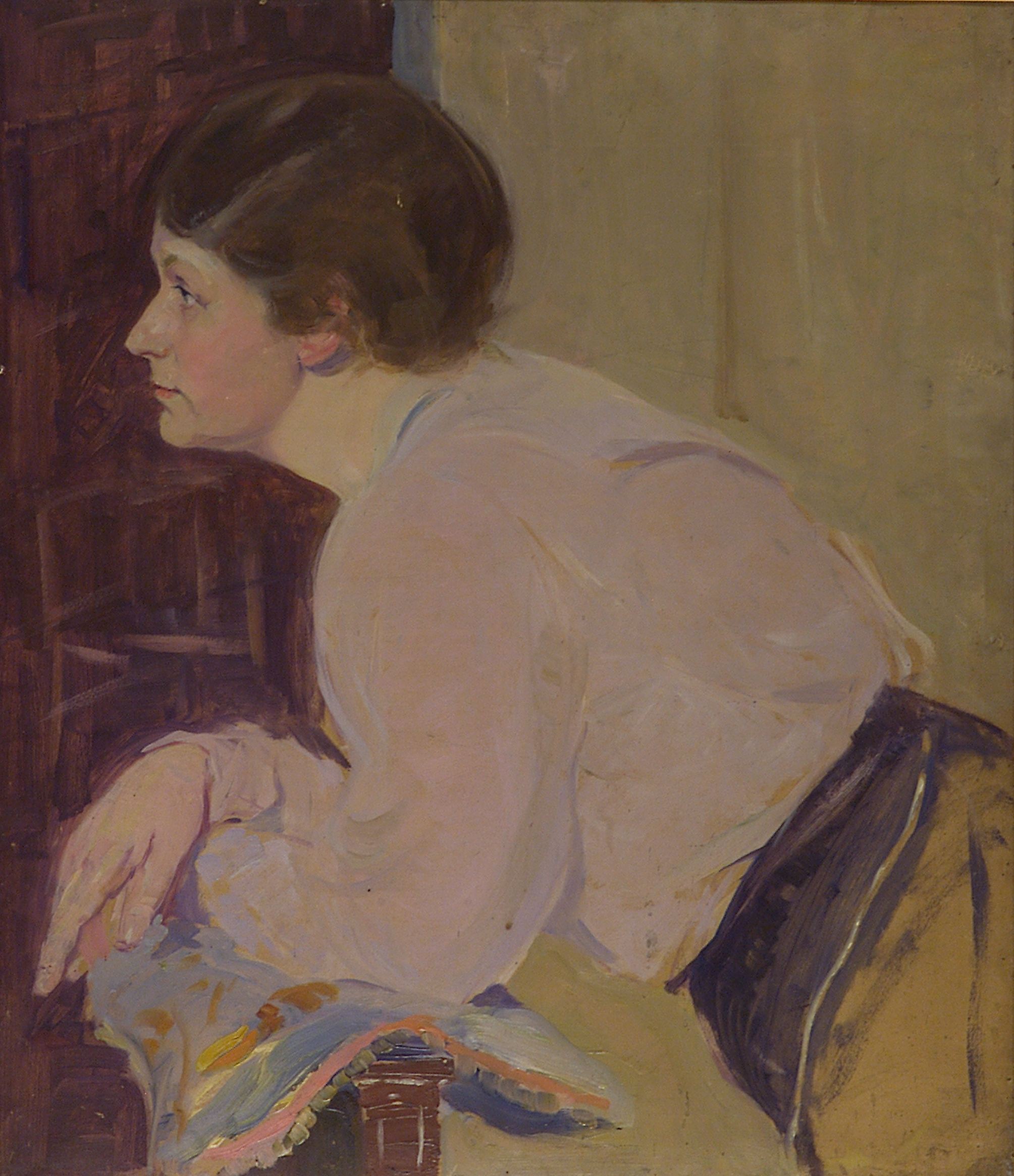 2357 AH autor Ignacy Pinkas, Portret kobiecy, olej dykta, 80x69, fot
