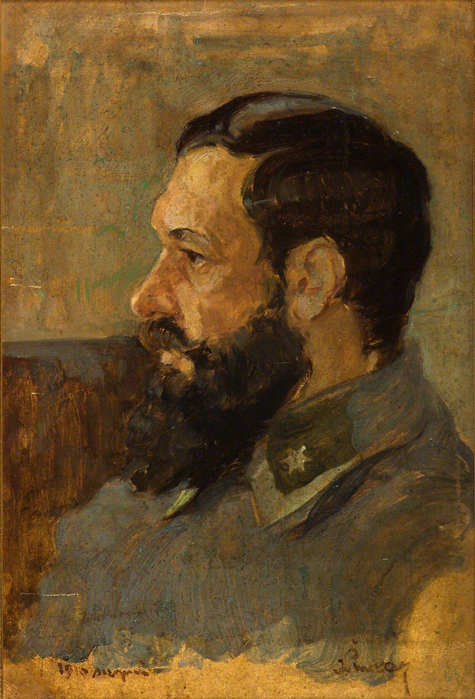 2364 AH autor Ignacy Pinkas, Portrey gen. Bolesława Roi, 1916, olej dykta, 48,5 x 33, fot