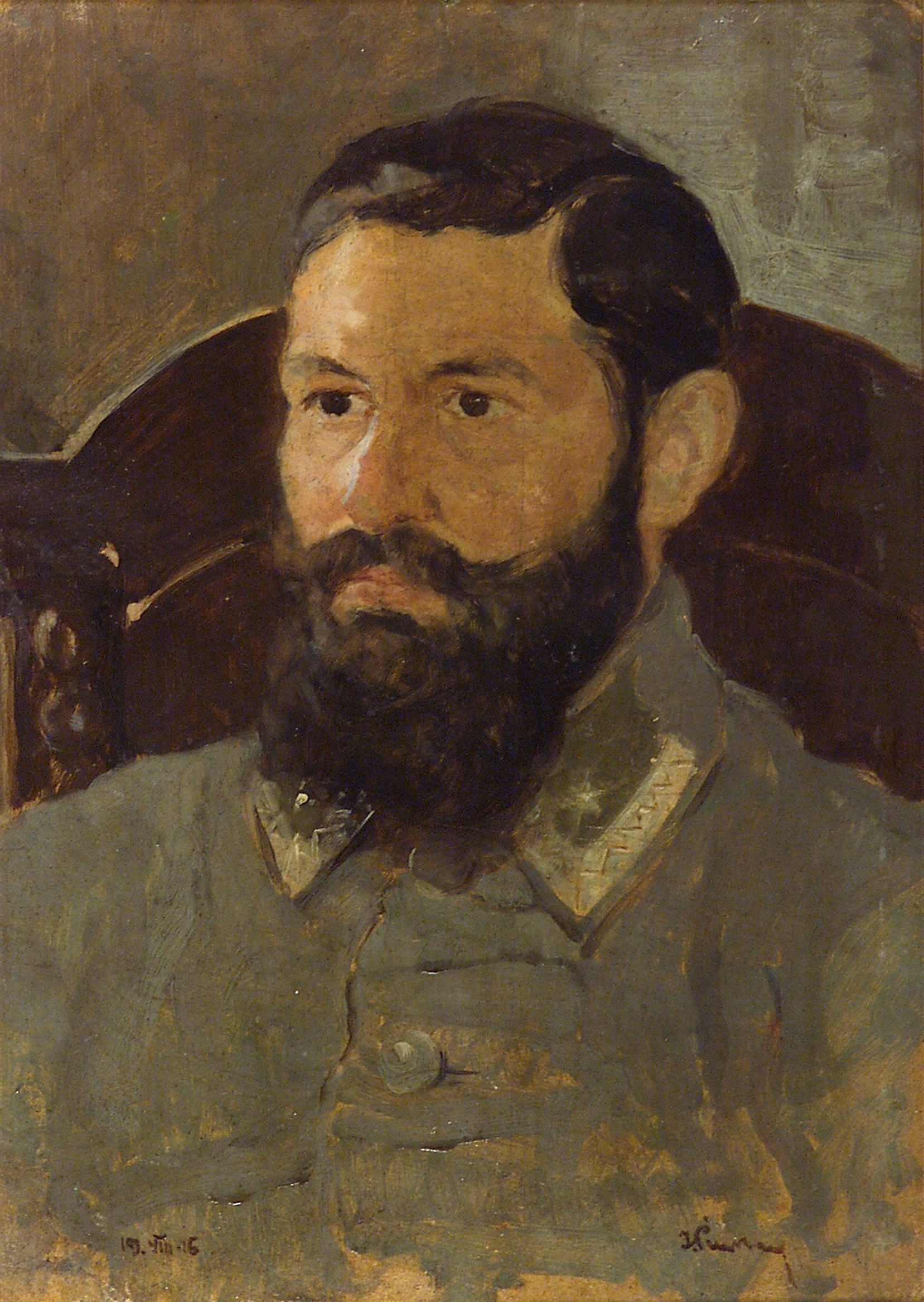 2365 AH autor Ignacy Pinkas, Portret gn. Roi, 1916, olej dykta, 49x35,5, fot