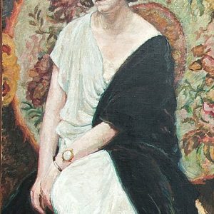 245 ah – autor erwin czerwenka, portret  ewy wiśniowskiej, 1923 r., olej na płótnie-min