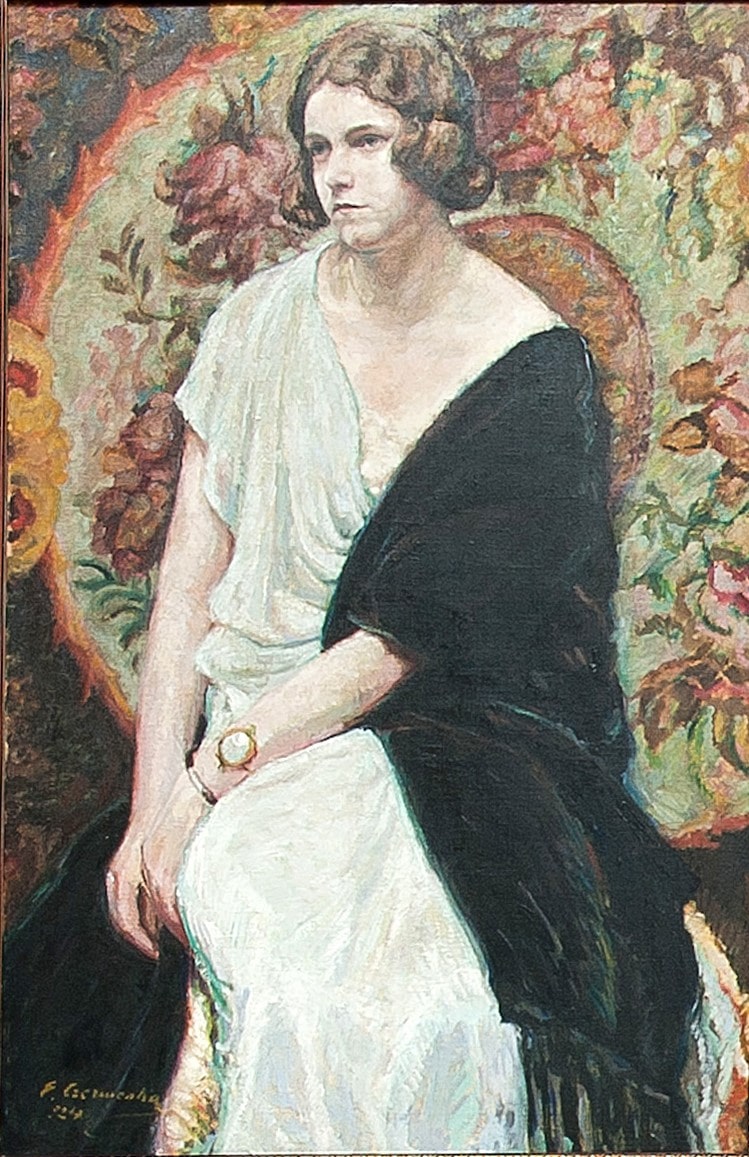 245 ah – autor erwin czerwenka, portret  ewy wiśniowskiej, 1923 r., olej na płótnie-min