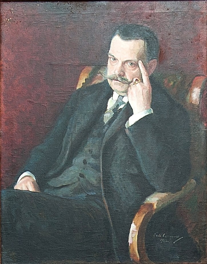 245 ah – autor erwin czerwenka, portret  józefa wiśniowskiego, 1923 r., olej na płótnie-min