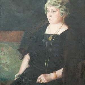 247 ah autor erwin czerwenka, portret ewy wiśniowskiej (żony józefa wiśniowskiego),olej na płótnie.