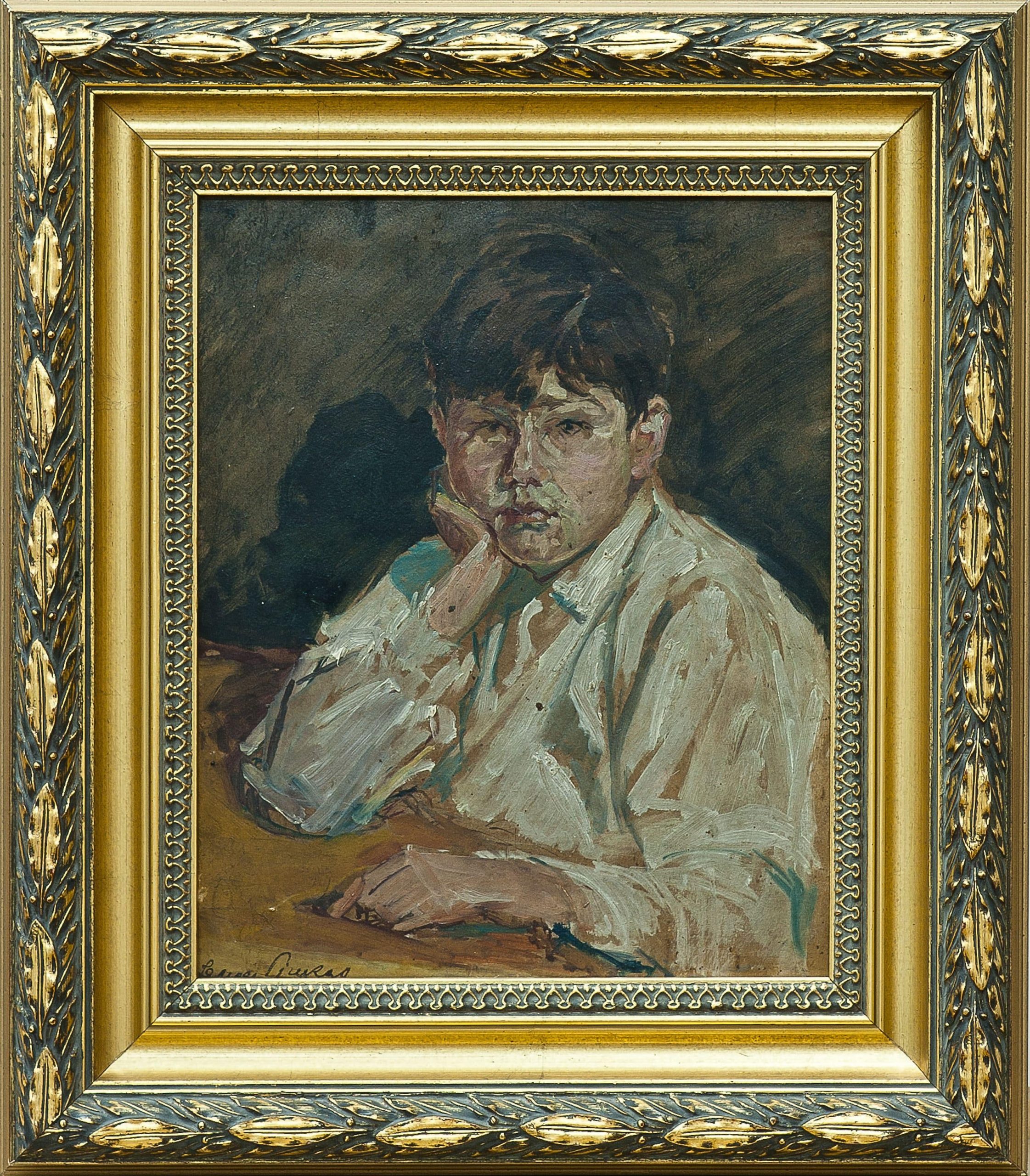 2504 AH autor Ignacy Pinkas, Portret pasierba, 1920-25, olej dykta, 27x22, fot. MSz