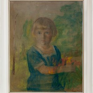 265 ah pastel  portret dziecka z rodziny romerów.