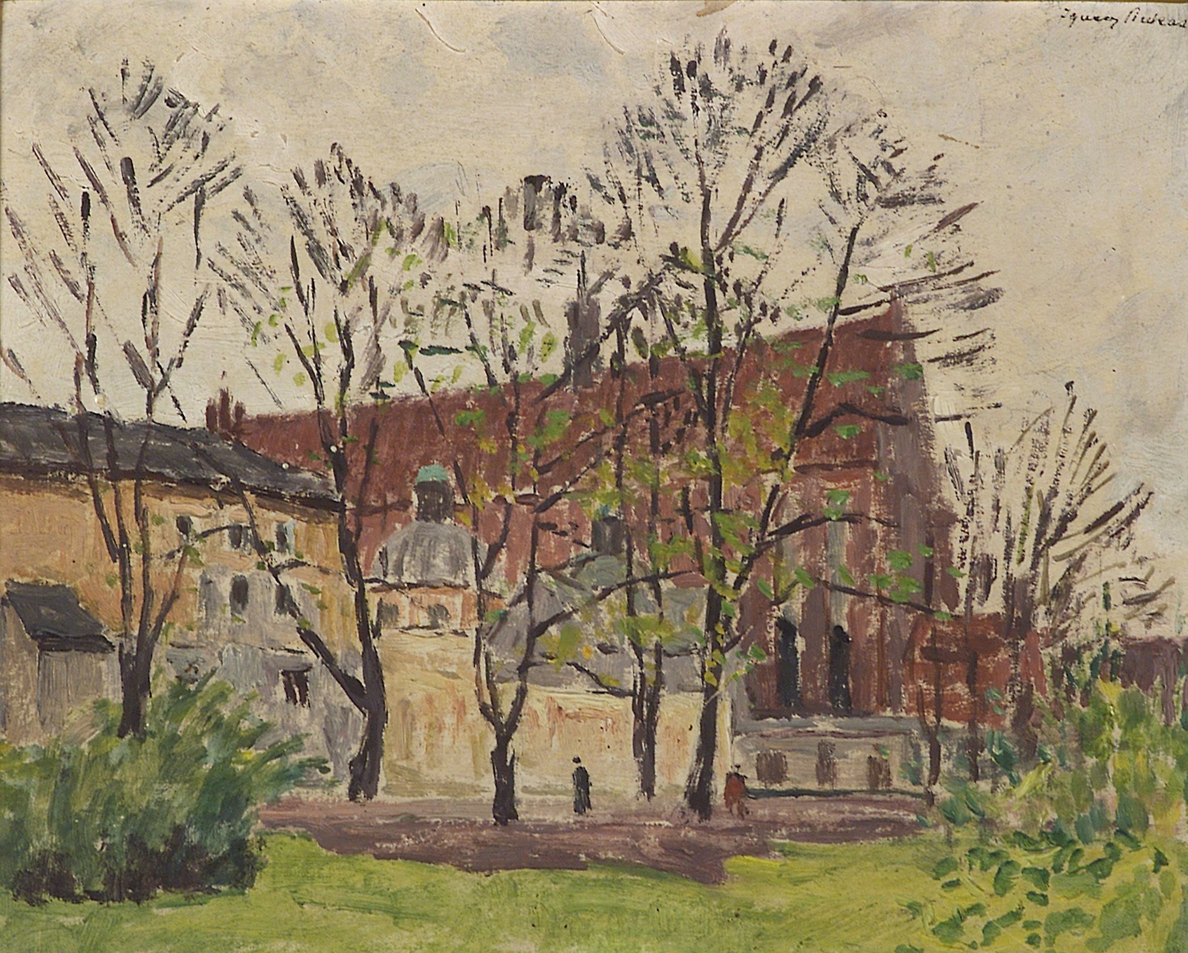 2759 AH autor Ignacy Pinkas, Kosciół oo. Dominikanów w Krakowie, olej dykta, 22x27, fot
