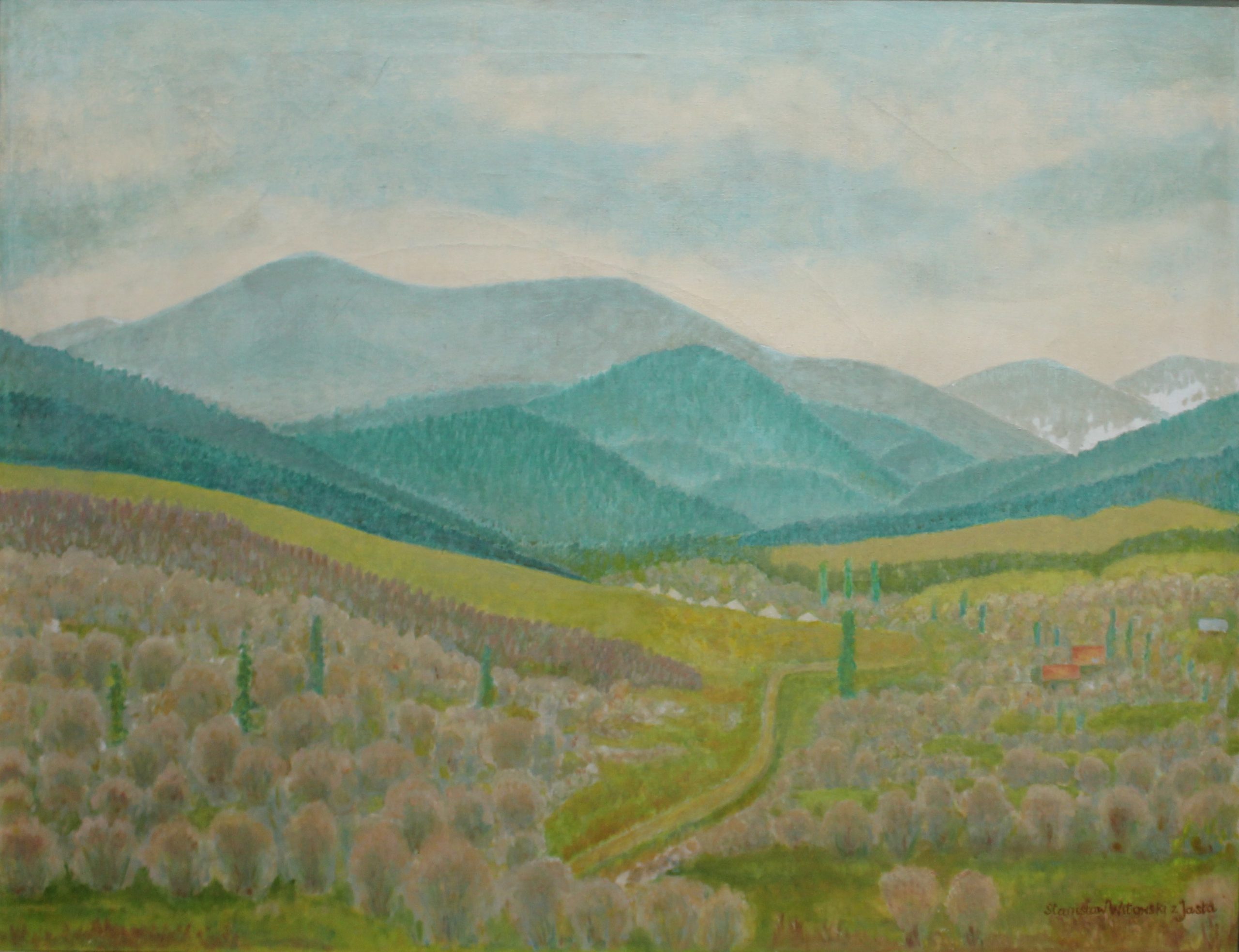2912 ah, autor st. witowski z jasła, połonina caryńska, 1976, olej na płótnie, 70x90 cm